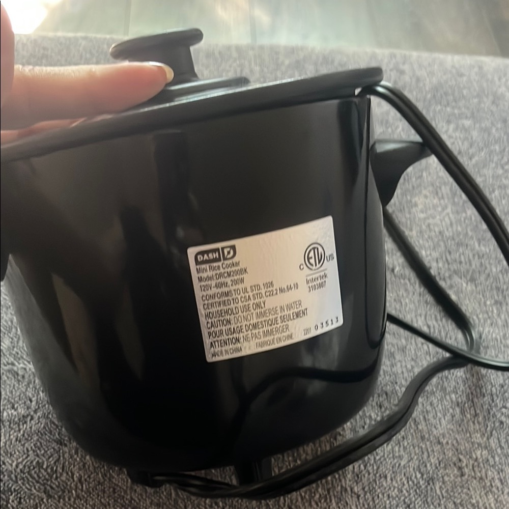 Dash Black Mini Rice Cooker - Picture 7 of 9